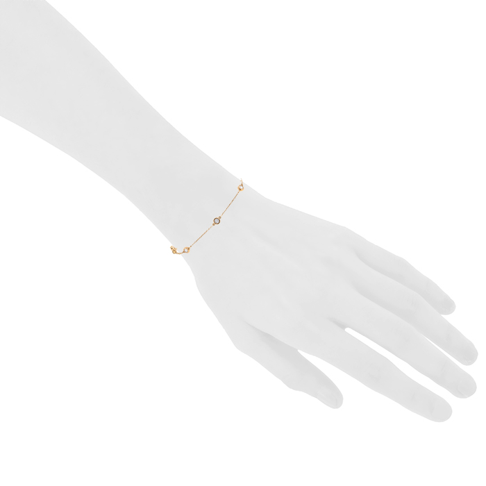 Bracciale Tiffany & Co Diamonds By The Yard in oro rosa e diamanti - Detail D1