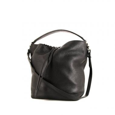 Bolso Cabás Burberry Susanna en cuero granulado negro