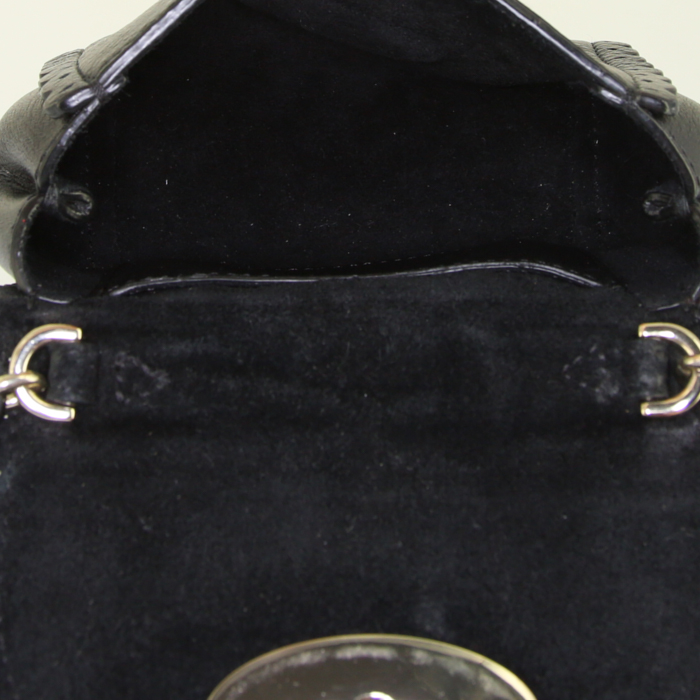 Sac bandoulière Mulberry mini en cuir noir - Detail D2