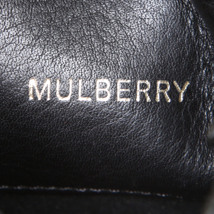 Sac bandoulière Mulberry mini en cuir noir - Detail D3
