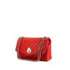 Borsa a tracolla Chanel Editions Limitées in pelle trapuntata a zigzag rossa - 00pp thumbnail
