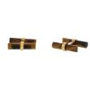 Van Cleef & Arpels pair of cufflinks in yellow gold and tiger eye stone - 00pp thumbnail