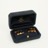 Van Cleef & Arpels pair of cufflinks in yellow gold and tiger eye stone - Detail D2 thumbnail