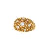 Vintage 1980's ring in 14 carats yellow gold and diamonds - 00pp thumbnail