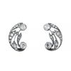 Paire de boucles d'oreilles époque fin XIXème siècle Vintage en argent,  or blanc 14k et diamants - 00pp thumbnail