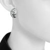 Vintage end of the 19th Century earrings in silver,  14k white gold and diamonds - Detail D1 thumbnail