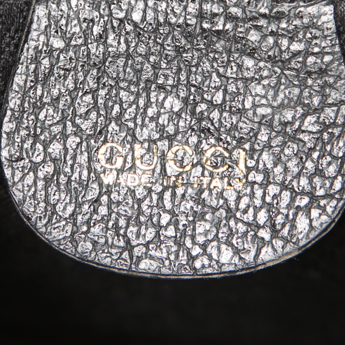 Zaino Gucci Bamboo in camoscio nero e pelle nera - Detail D3