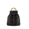 Gucci Bamboo small model backpack in black leather - 360 thumbnail
