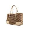 Gucci Princy handbag in beige logo canvas and white leather - 00pp thumbnail