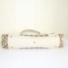Gucci Princy handbag in beige logo canvas and white leather - Detail D4 thumbnail