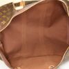 Bolsa de viaje Louis Vuitton Keepall 45 en lona Monogram marrón y cuero natural - Detail D2 thumbnail
