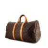Borsa da viaggio Louis Vuitton Keepall 45 in tela monogram e pelle naturale - 00pp thumbnail