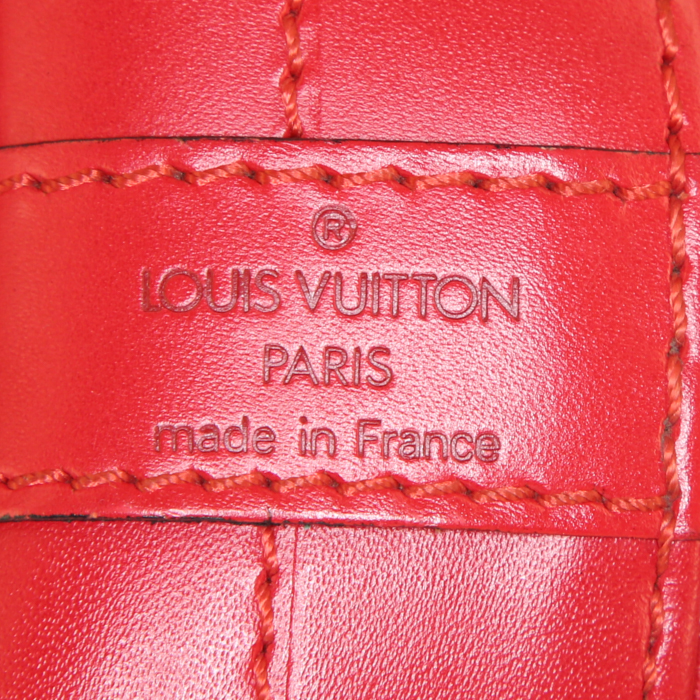 Sac à main Louis Vuitton Grand Noé grand modèle en cuir épi rouge - Detail D3
