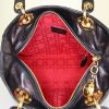 Dior Lady Dior medium model handbag in black leather cannage - Detail D2 thumbnail