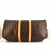 Louis Vuitton Keepall 55 cm travel bag in monogram canvas and natural leather - Detail D5 thumbnail