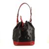 Shopping bag Louis Vuitton grand Noé in pelle Epi bicolore nera e rossa - 360 thumbnail