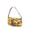 Fendi Baguette handbag in embroidered canvas and pink lizzard - 00pp thumbnail