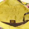 Bolso de mano Fendi Baguette en tela bordada y piel de lagarto rosa - Detail D2 thumbnail