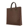 Bolso Cabás Louis Vuitton Sac Plat en lona a cuadros marrón y cuero esmaltado ébano - 00pp thumbnail