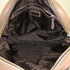 Prada handbag in brown and black grained leather - Detail D2 thumbnail