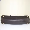 Prada handbag in brown and black grained leather - Detail D4 thumbnail