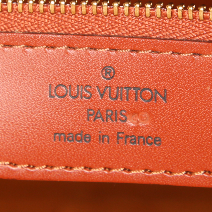 Louis Vuitton Sorbonne weekend bag in brown epi leather - Detail D3