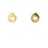 Paire de boucles d'oreilles Dinh Van Cible en or jaune et diamants - 360 thumbnail