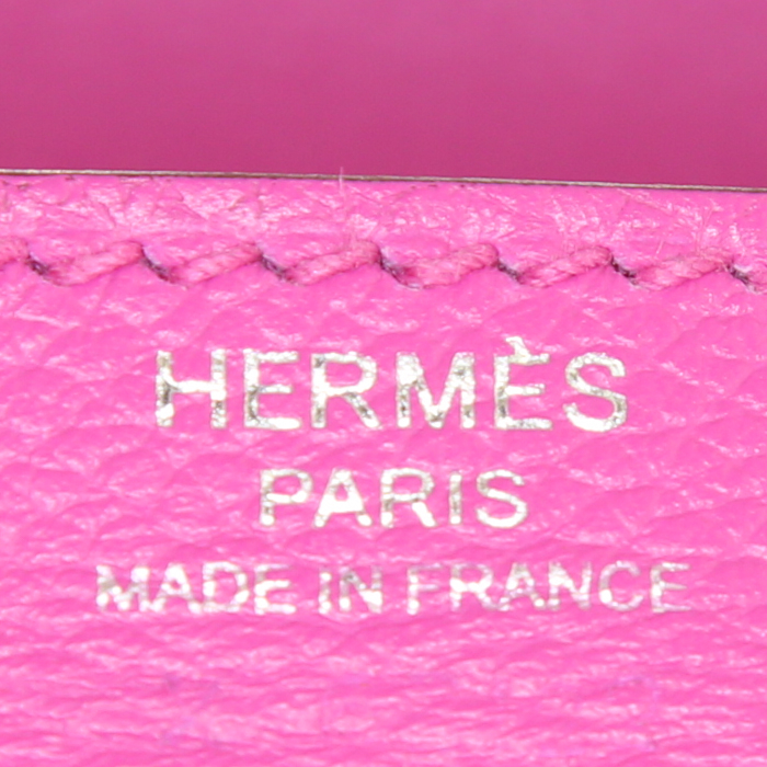 Borsa Hermes Kelly 28 cm in pelle Evergrain rosa Magnolia - Detail D4
