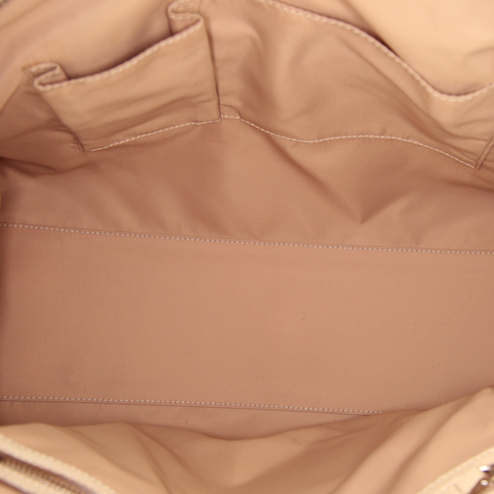 Sac à main Dior My Dior en toile monogram beige et cuir bicolore - Detail D2