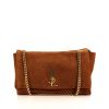 Saint Laurent Kate Réversible shoulder bag in brown leather - 360 Front thumbnail