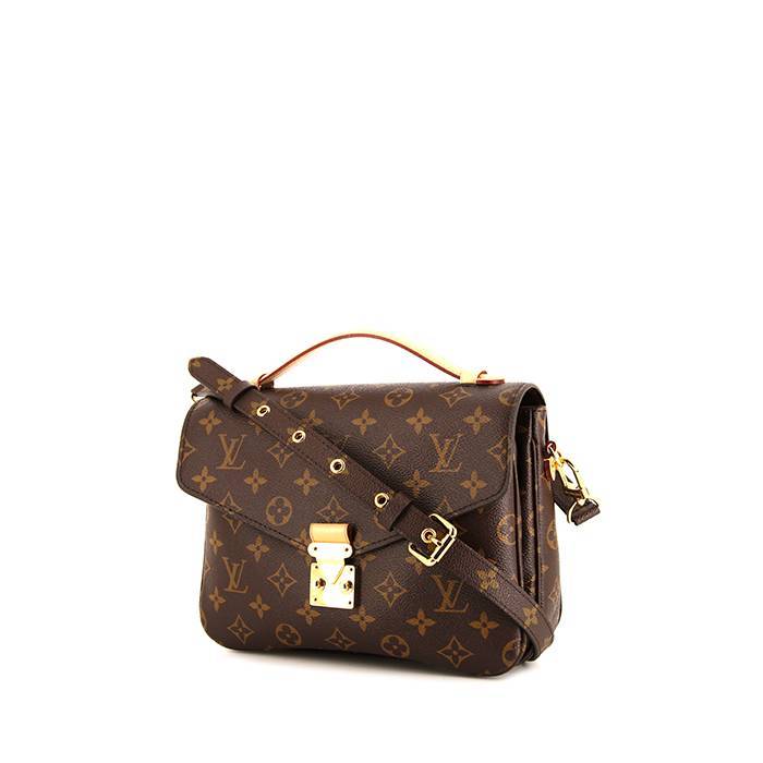 Authentic Louis Vuitton, Brown Mono Square-Shape Handbag Crossbody  8inx8inx3in