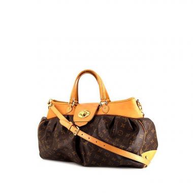 Bolso bandolera Louis Vuitton Boétie en lona Monogram marrón y cuero natural
