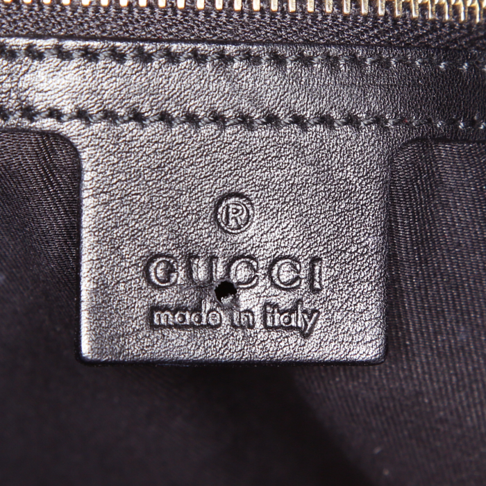 Borsa Gucci Jackie in pelle nera e tela bicolore - Detail D3