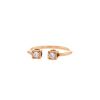 Open Dinh Van Cube ring in pink gold and diamonds - 00pp thumbnail