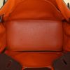 Hermes Birkin 35 cm handbag in brown leather taurillon clémence and orange piping - Detail D2 thumbnail
