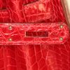 Hermes Kelly 32 cm bag worn on the shoulder or carried in the hand in red Braise niloticus crocodile - Detail D5 thumbnail