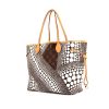 Shopping bag Louis Vuitton Neverfull in tela monogram con decori geometrici e pelle naturale - 00pp thumbnail