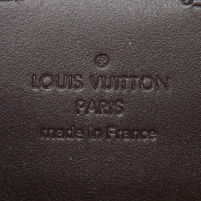 Bolso de mano Louis Vuitton Sunset Boulevard en charol Monogram color burdeos - Detail D3