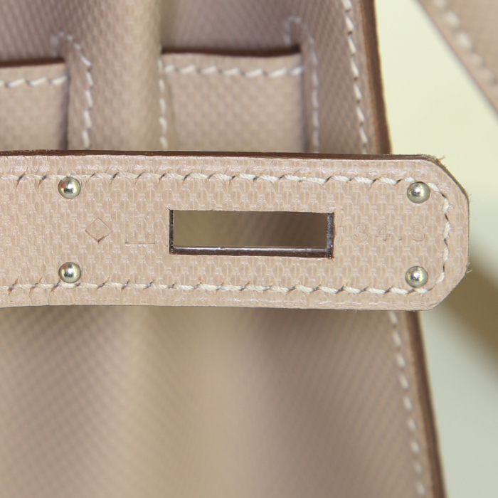 Borsa Hermes Kelly 28 cm in cuoio naturale beige - Detail D5