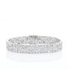 Articulated Vintage 1930's bracelet in white gold,  platinium and diamonds - 360 thumbnail