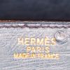 Bolso de mano Hermes Kelly 32 cm en avestruz azul - Detail D4 thumbnail