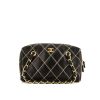 Chanel Petit Shopping handbag in black leather - 360 thumbnail