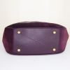Louis Vuitton Audacieuse bag worn on the shoulder or carried in the hand in purple empreinte monogram leather and purple suede - Detail D5 thumbnail