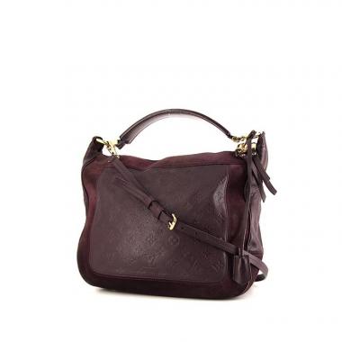 Borsa da spalla o a mano Louis Vuitton Audacieuse in pelle monogram con stampa viola e camoscio viola