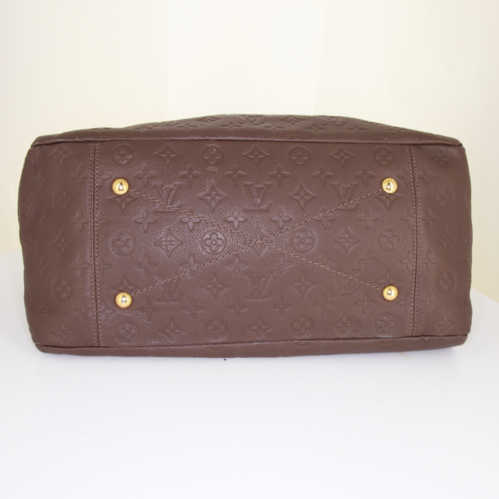 Borsa Louis Vuitton Artsy in pelle monogram con stampa marrone - Detail D4