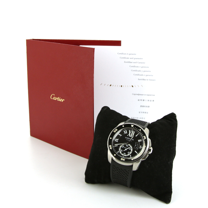 Montre Cartier Calibre De Cartier en acier Ref :  3729 Vers  2017