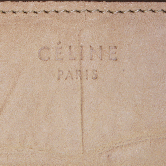 Céline Phantom shopping bag in beige leather - Detail D3