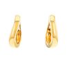 Wavy Chaumet hoop earrings in yellow gold - 00pp thumbnail