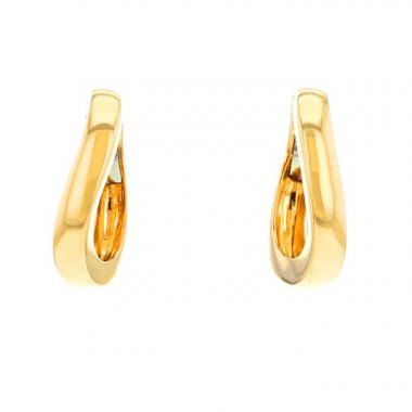 Wavy Chaumet hoop earrings in yellow gold