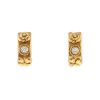 Paire de boucles d'oreilles Chanel 3 symboles en or jaune et diamants - 00pp thumbnail